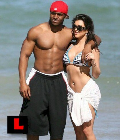 Kim Kardashian and Reggie Bush in happier times